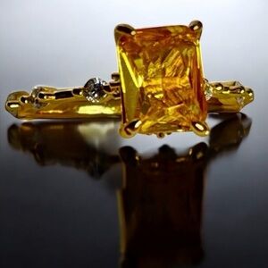 🔥2/$24 or 3/$30🔥 Elegant Yellow Fashion Gemstone Ring